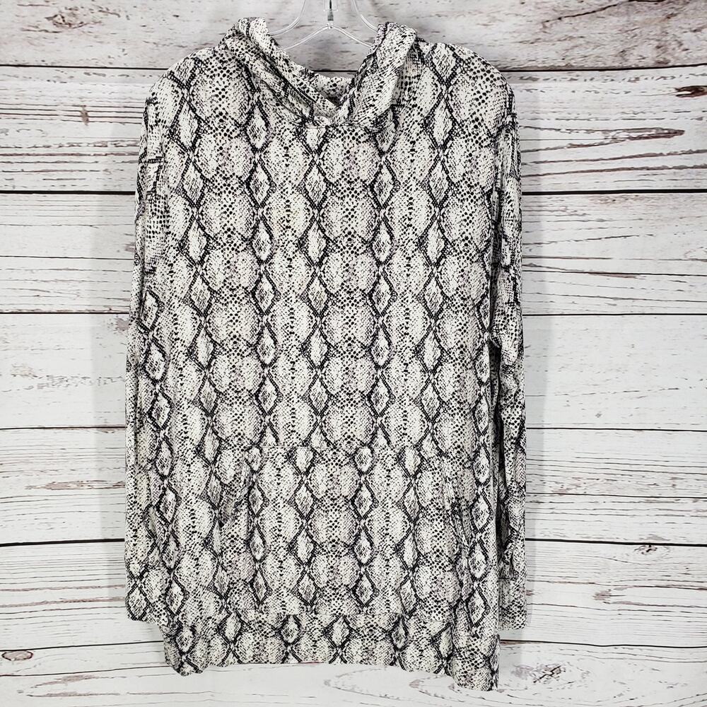 Zenana Women's Snakes Print Hoodie Light Jacket Size XL